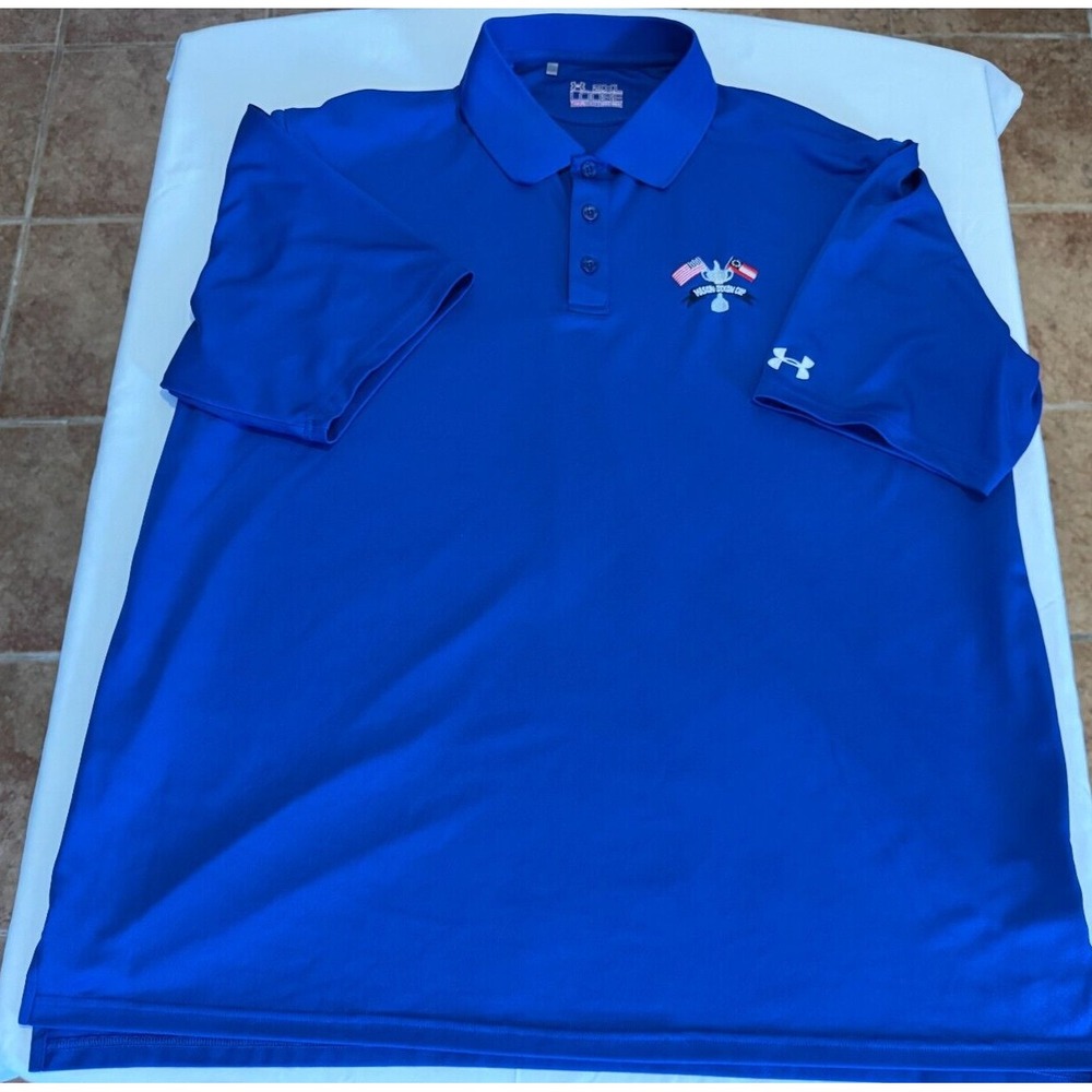 Under Armour Mason Dixon Golf Cup Blue Polo Shirt - Size XXL - Polyester